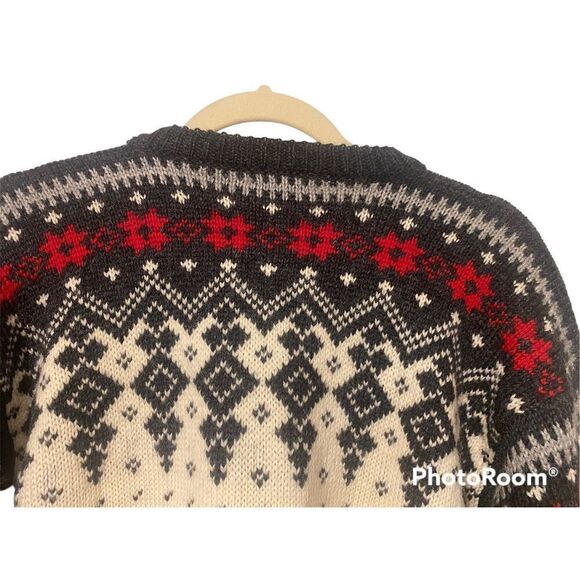 Voss Knit Men’s Pullover Sweater 100% Pure Virgin Wool Made in Norway Slight Fla - Picture 12 of 16